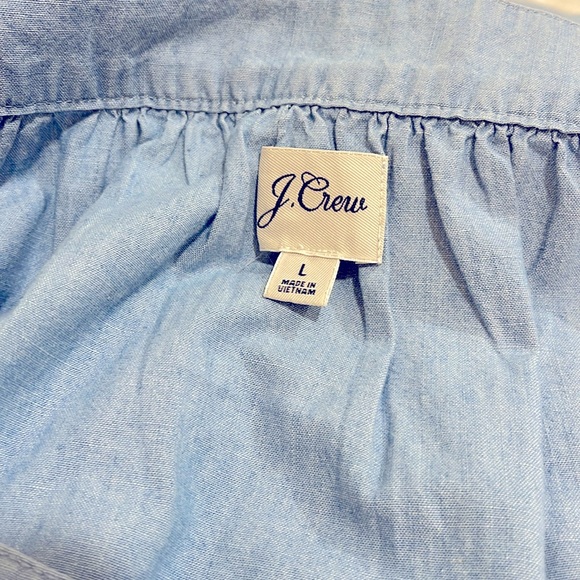 J.Crew NWOT square neck, organic cotton shift dress with pockets size large - Picture 8 of 9